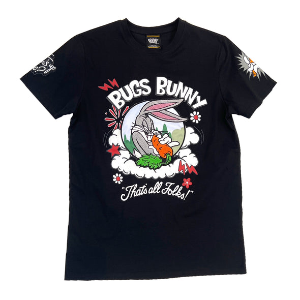 Looney Tunes Chenille Patch Bugs Bunny Tee (Black)