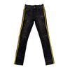 OPS Stripe Biker Jean (Washed Black/Yellow)