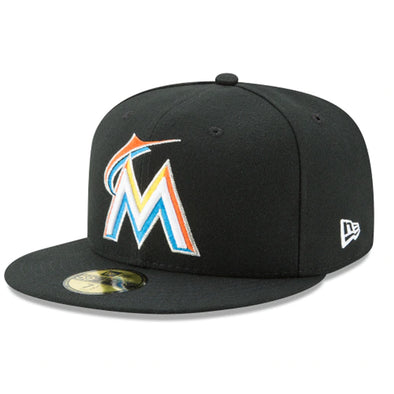 New Era 59Fifty Miami Marlins Fitted Hat (Black)