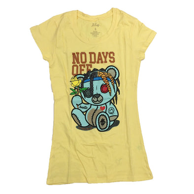 3Forty No Days Off Woman Graphic Tee (Yellow) - UPSTREAMERS