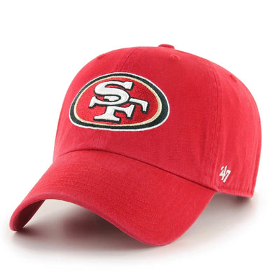 47 Brand San Francisco 49ers Clean Up Red Dad Hat - UPSTREAMERS
