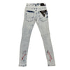 Spark Paint Ripped Jean (Ice Blue)