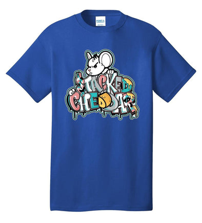 5 Pointz Stacked Cheddar Tee (Blue) - UPSTREAMERS