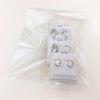 Plated Sterling Silver Cubic Stud Earrings (Square) - Fashion Landmarks