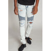 KDNK ICE BLUE Ripped Biker Denim Jean