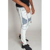 KDNK ICE BLUE Ripped Biker Denim Jean