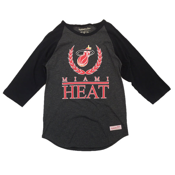 Mitchell & Ness Miami Heat Raglan Tee - Fashion Landmarks