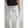 KDNK ICE BLUE Ripped Biker Denim Jean