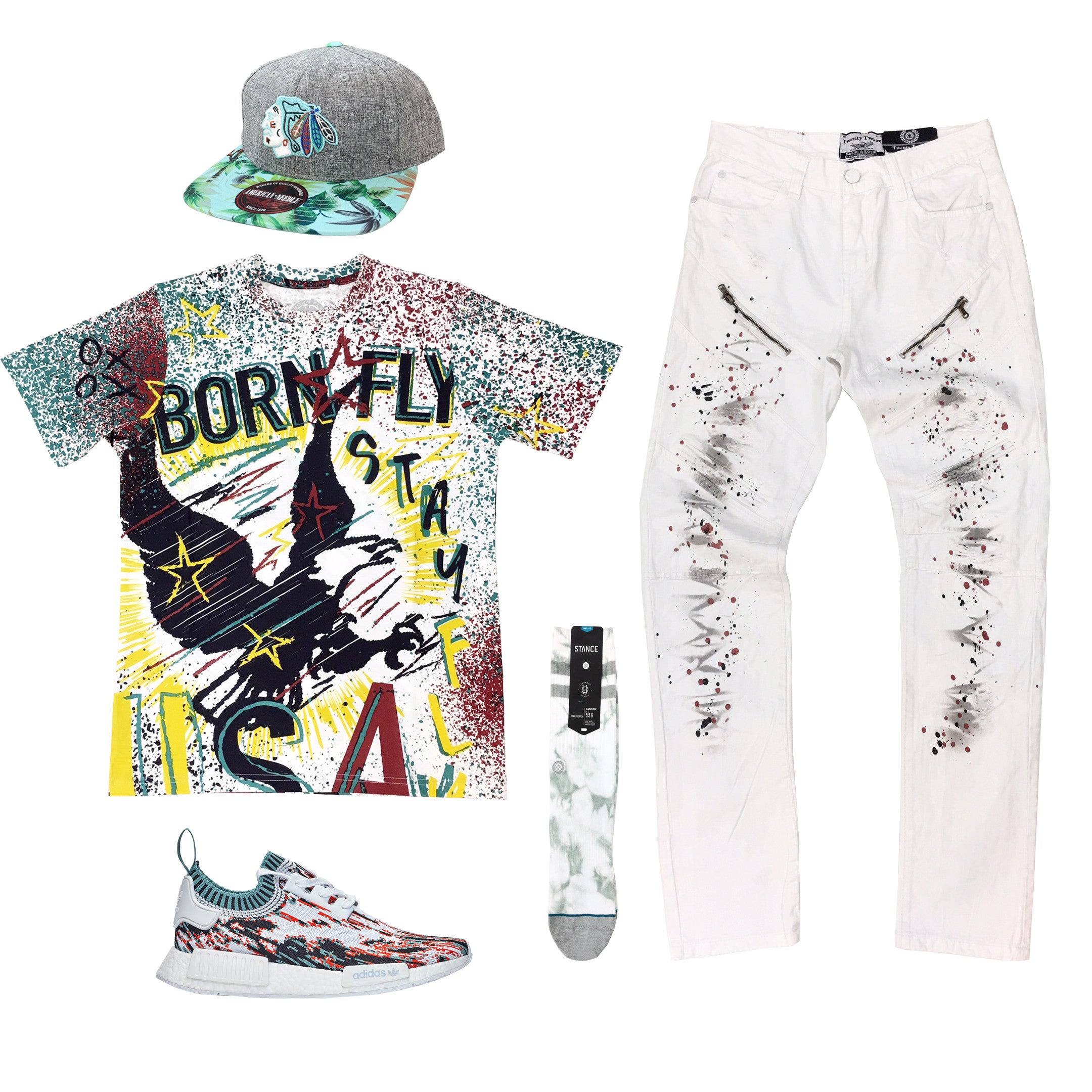 Adidas NMD R1 Datamosh Pack Outfit
