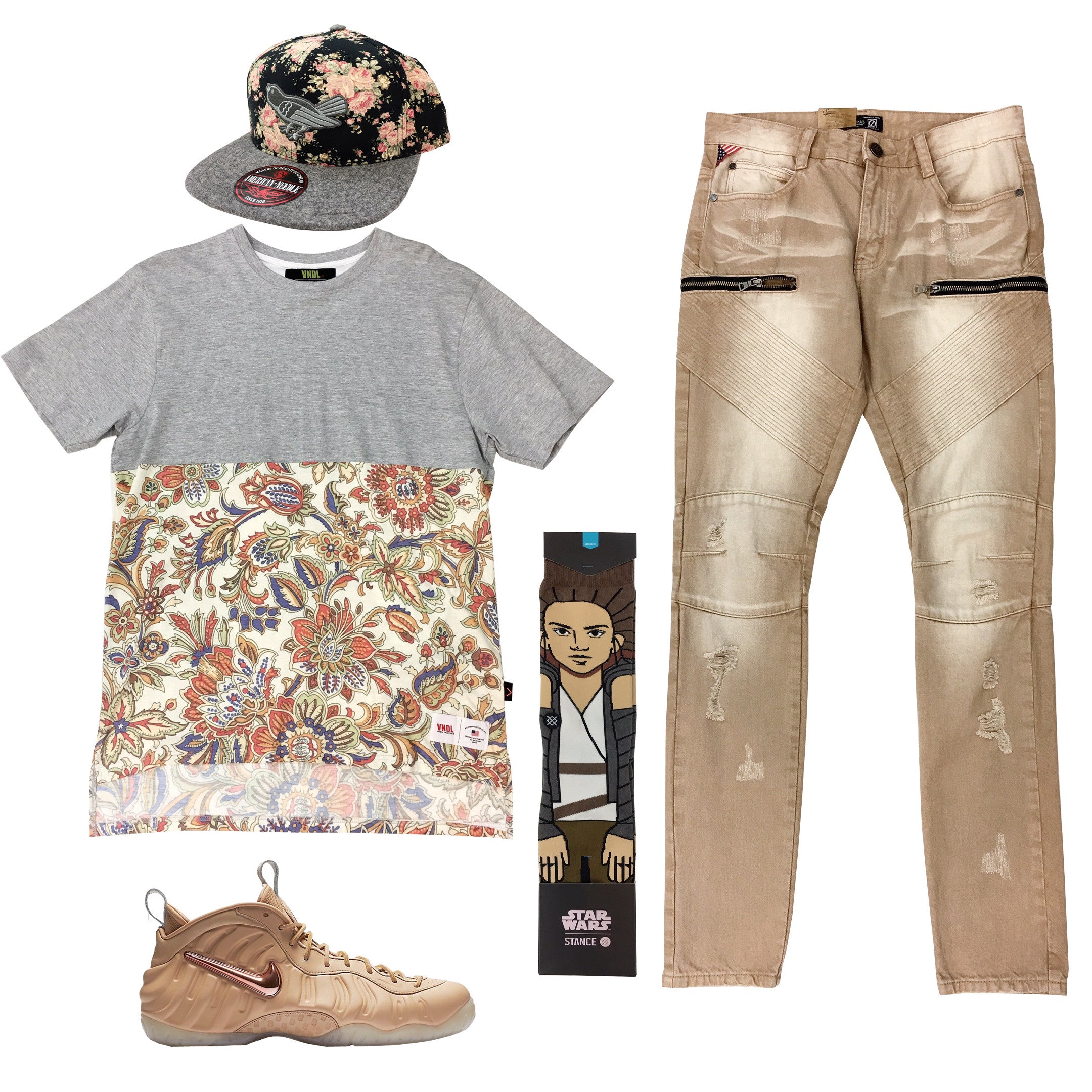 Denim foamposite outfit shop