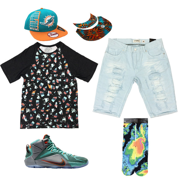 Nike Lebron 12 Teal / Orange Outfit - Fashion Landmarks