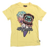 Black Pike Bear Astro Bears Patch Tee (Light Yellow) - UPSTREAMERS