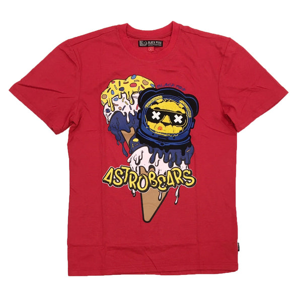 Black Pike Bear Astro Bears Patch Tee (Red) - UPSTREAMERS