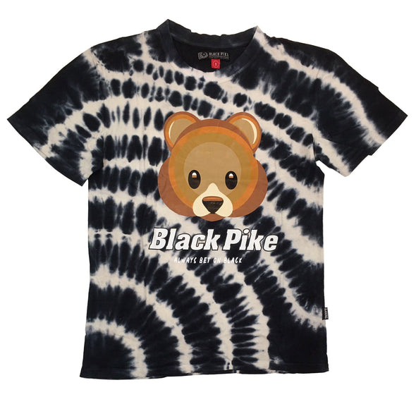 Black Pike Bear Tie Dye Tee (Black) - UPSTREAMERS