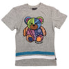 Black Pike Paysley Bear Patch Tee (Grey) - UPSTREAMERS