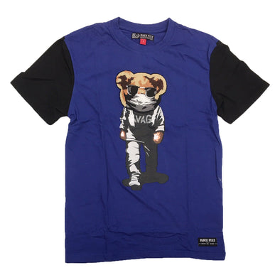 Black Pike Savage Bear Two Tone Chenille Patch Tee (Royal) - UPSTREAMERS