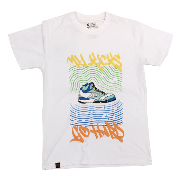 Bleecker & Mercer My Kicks Go Hard Tee (White) - UPSTREAMERS