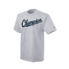 Champion Men's Jersey Tee, Baseball Script Logo (Grey) - UPSTREAMERS