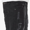 Copper Rivet Ripped Jean Short (Black) - UPSTREAMERS