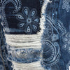 Copper Rivet Ripped Paisley Slim Jean (Dark Blue) - UPSTREAMERS