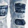 Copper Rivet Ripped Paisley Slim Jean (Light Sand Blue) - UPSTREAMERS