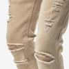 Copper Rivet Ripped Slim Jean (Khaki) - UPSTREAMERS