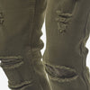 Copper Rivet Ripped Slim Jean (Olive) - UPSTREAMERS