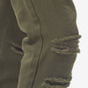 Copper Rivet Ripped Slim Jean (Olive) - UPSTREAMERS