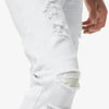 Copper Rivet Ripped Slim Jean (White) - UPSTREAMERS