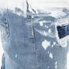 Copper Rivet Ripped Washed Jean Short (Light Sand Blue) - UPSTREAMERS