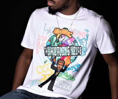 FatGuap World is Yours Tee (White) - UPSTREAMERS