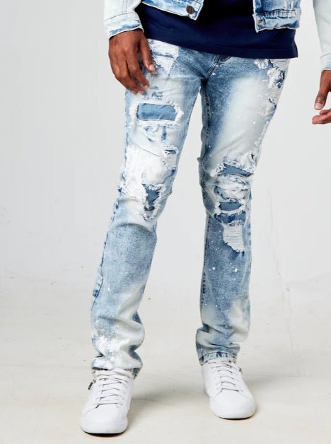 FWRD Painted Biker Slim Jean (Ice Blue) - UPSTREAMERS