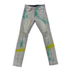 G-Squared Paint Ripped Jean (Light Indigo) - UPSTREAMERS