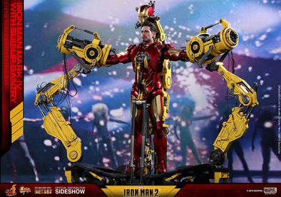 Hot Toys 1/6 Marvel Iron Man 2 MMS462D22 MK4 Mark IV with Suit Up Gantry - UPSTREAMERS
