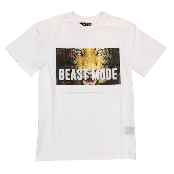 Huge Beast Mode Embossed Tee (White) - UPSTREAMERS