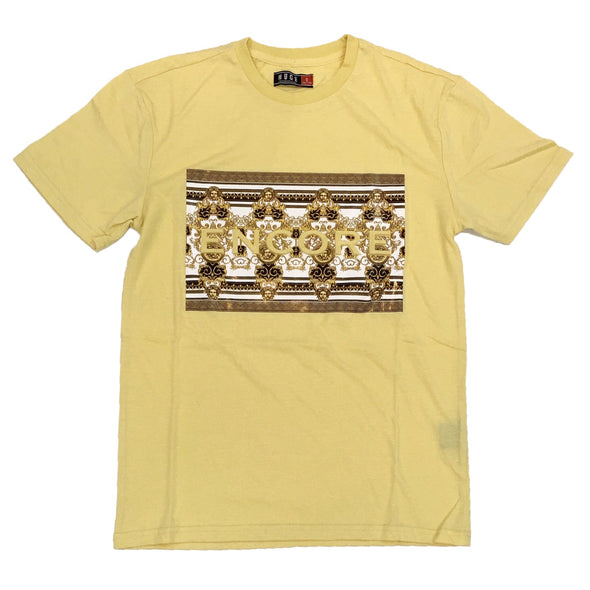 Huge Encore Embossed Tee (Pale Yellow) - UPSTREAMERS