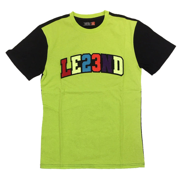 Huge LE23ND Chneille Patch Tee (Lime) - UPSTREAMERS