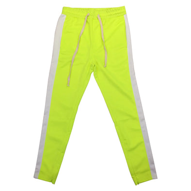 Huge Single Strip Track Pant (Neon Green/White) - UPSTREAMERS