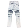 KDNK Ice Blue Biker Denim Jean - UPSTREAMERS