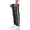 KDNK Multi Striped Paint Splatter Jean (Black) - UPSTREAMERS