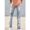 KDNK Rhine Stone Ripped Denim Jean (Blue) - UPSTREAMERS