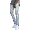 KDNK Side Stripe Biker Denim Jean (Blue) - UPSTREAMERS