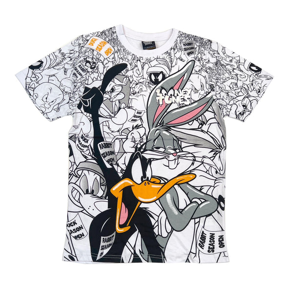 Looney Tunes Bugs Bunny & Daffy Tee (White) - UPSTREAMERS