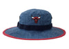 Mitchell & Ness Chicago Bulls Denim Printed Boonie Bucket Hat - UPSTREAMERS