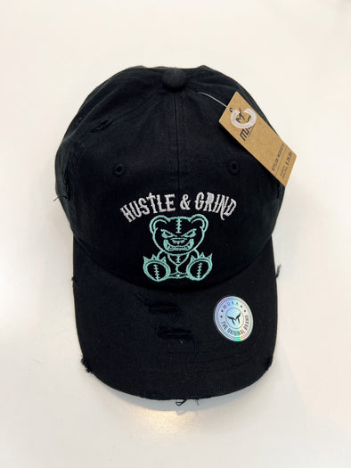 Muka Hustle Grind Dad Hat (Black) - UPSTREAMERS