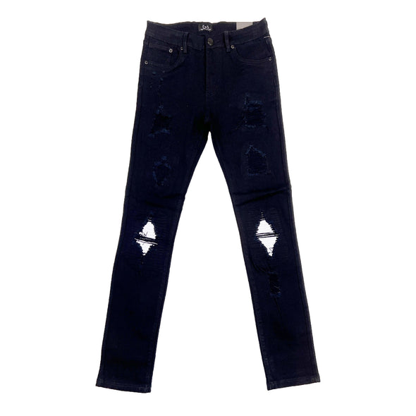 OPS Ripped Boy's Jean (Jet Black/White) - UPSTREAMERS