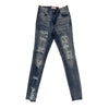 Pearl Collection Woman's Ripped Jean (Indigo Blue) - UPSTREAMERS