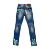 R3bel Painted Ripped Jean (Medium Indigo) - UPSTREAMERS