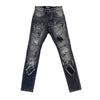 R3bel Ripped Patch Jean (Grey) - UPSTREAMERS
