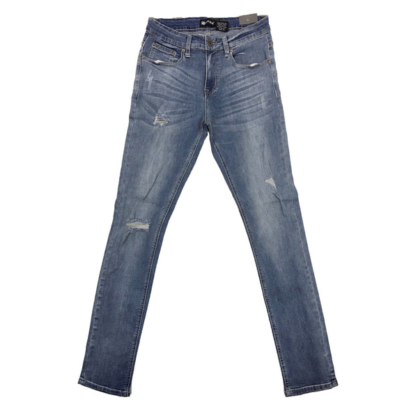 Royal Blue Ripped Skinny Jean (Light Vintage) - UPSTREAMERS